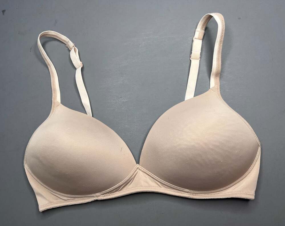 Warner's Lightly Lined Underwired T-shirt Bra 36B Beige 2 Toned Straps 4003R1